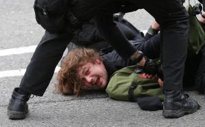 Typical, unwarranted  police oppression against our fellow comrades.